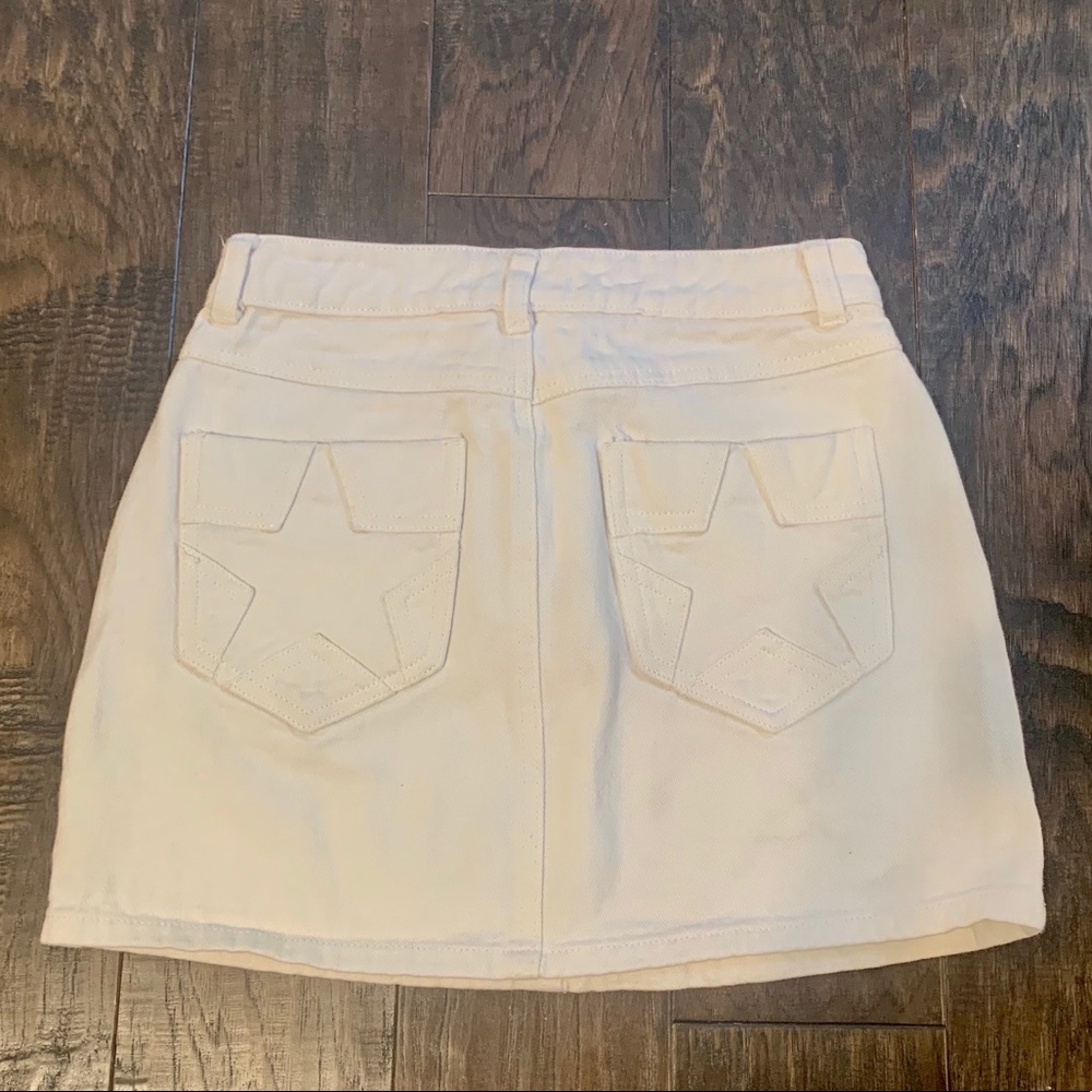 Wild Honey White Denim Skirt